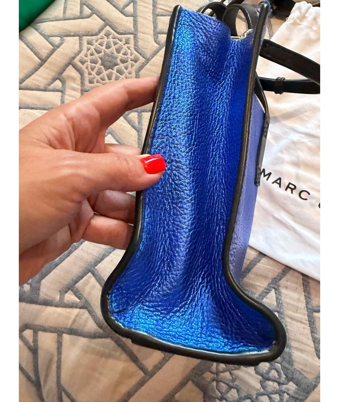 MARC BY MARC JACOBS Синяя кожаная сумка через плечо, фото 7