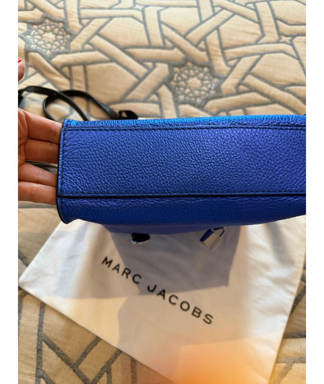 MARC BY MARC JACOBS Синяя кожаная сумка через плечо, фото 8