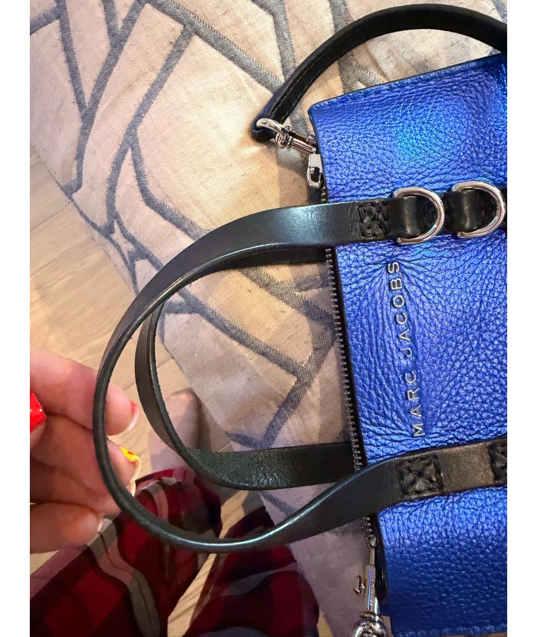 MARC BY MARC JACOBS Синяя кожаная сумка через плечо, фото 4