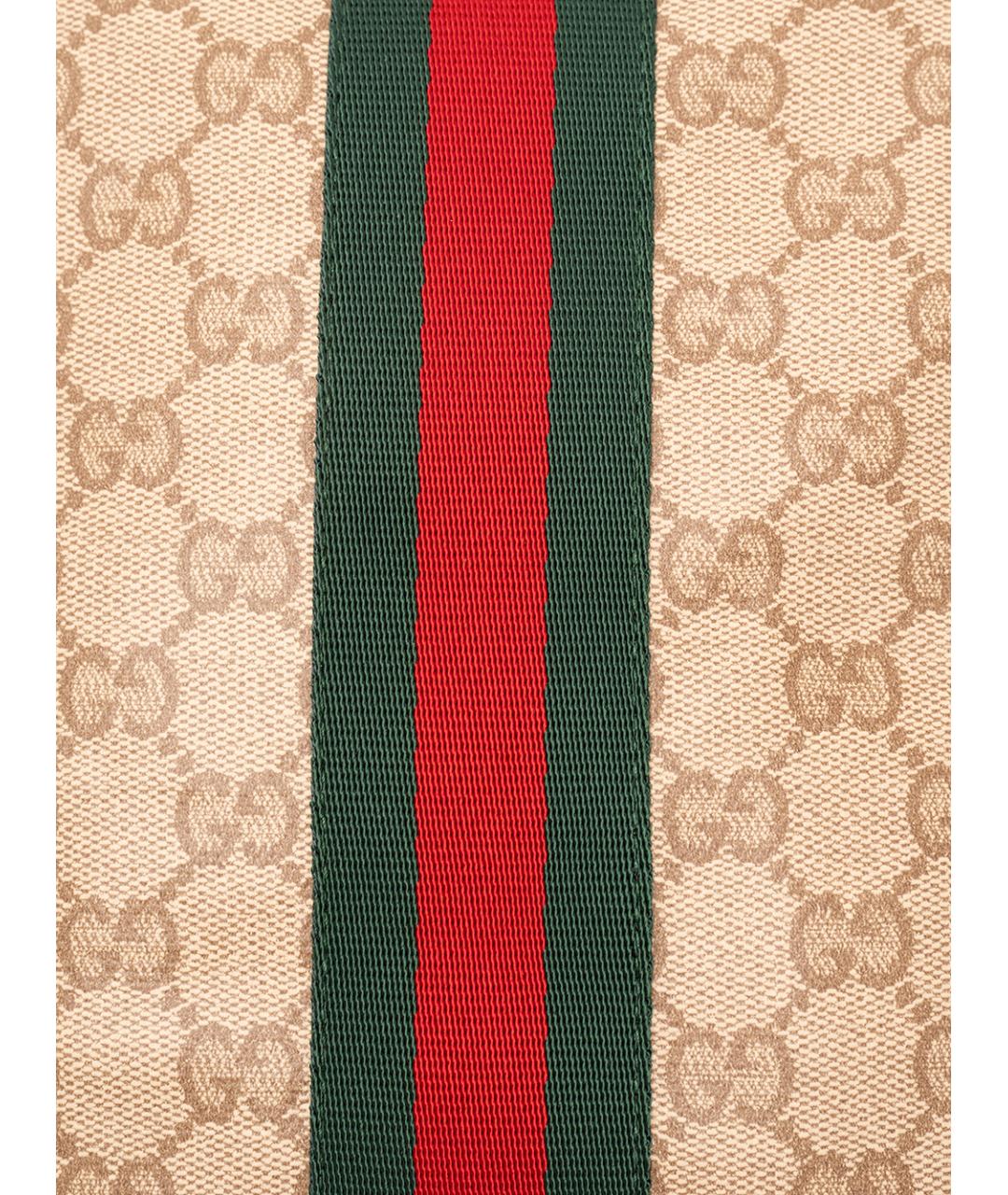 GUCCI Бежевая хлопковая сумка на плечо, фото 5