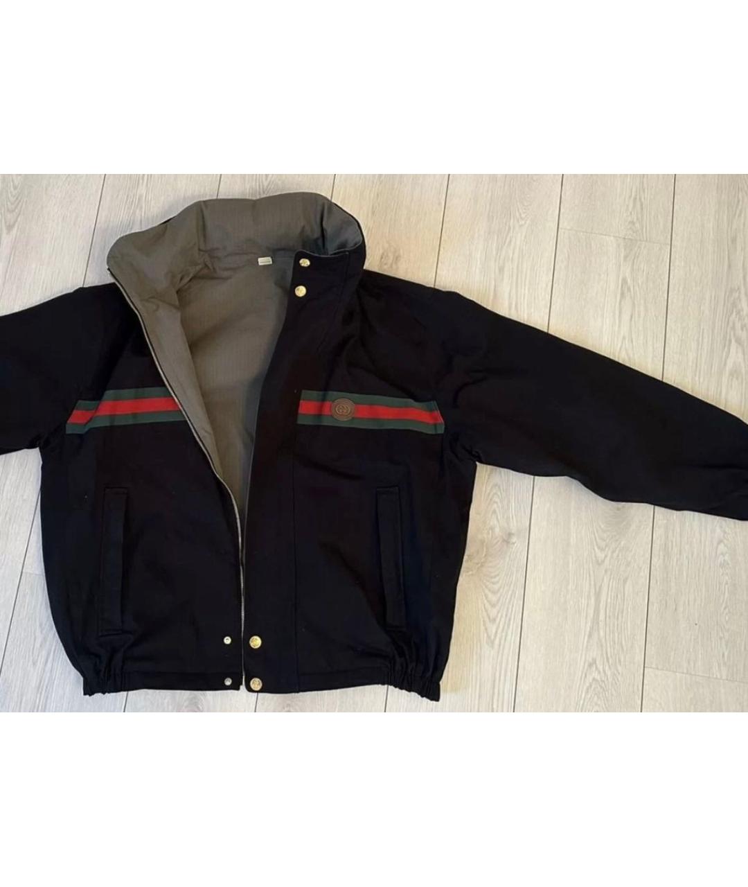 GUCCI Черная хлопковая куртка, фото 3