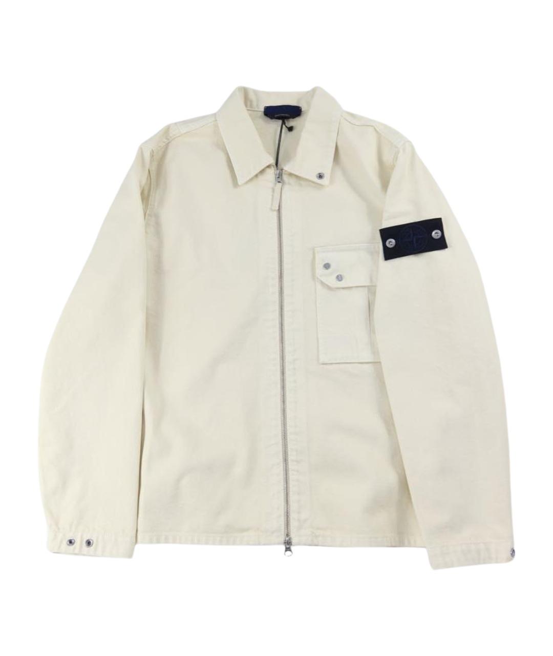 STONE ISLAND Белая деним куртка, фото 1