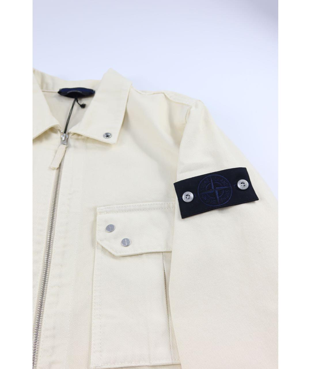 STONE ISLAND Белая деним куртка, фото 2