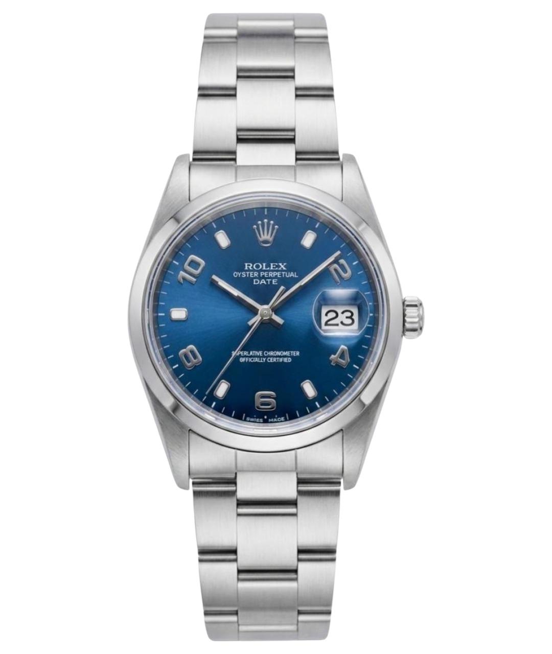 ROLEX Темно-синие металлические часы, фото 1