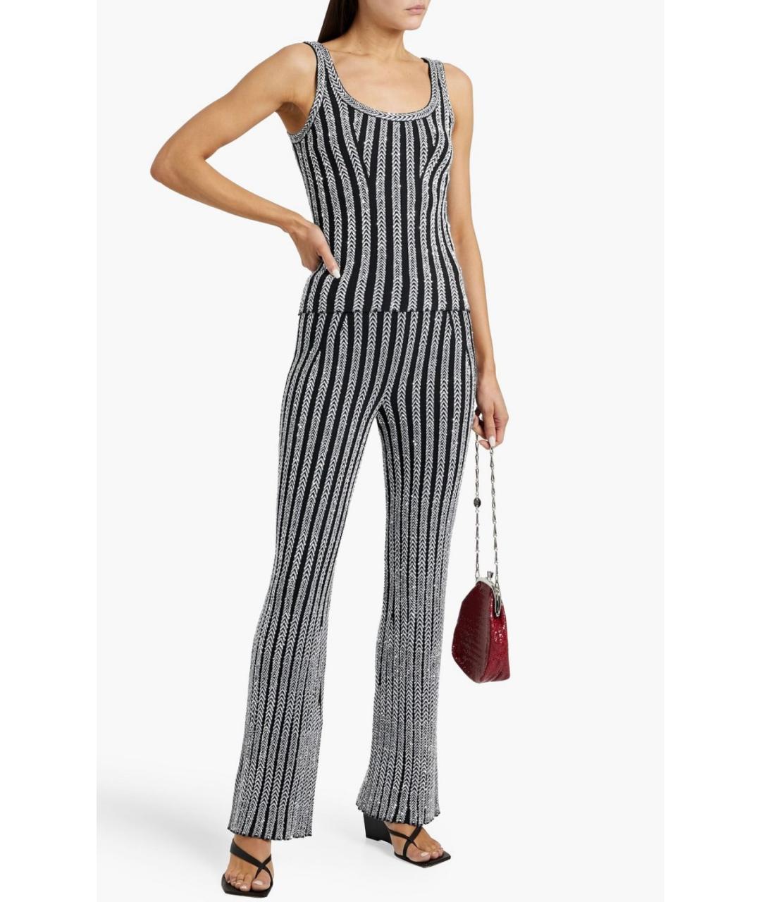 MISSONI Серебряные вискозные брюки узкие, фото 2