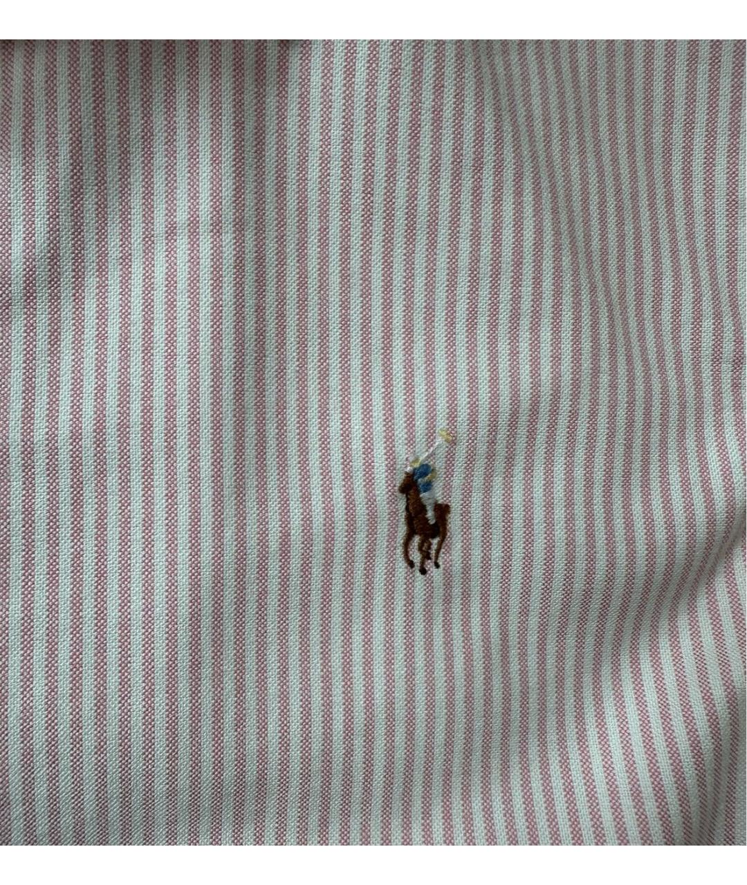 RALPH LAUREN Розовая хлопковая рубашка, фото 8