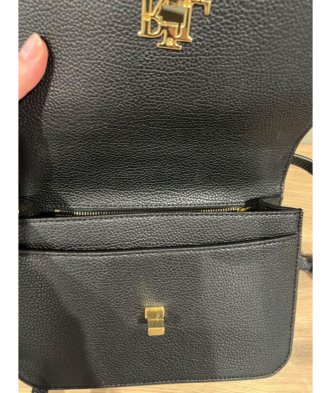 RALPH LAUREN COLLECTION Черная кожаная сумка через плечо, фото 6