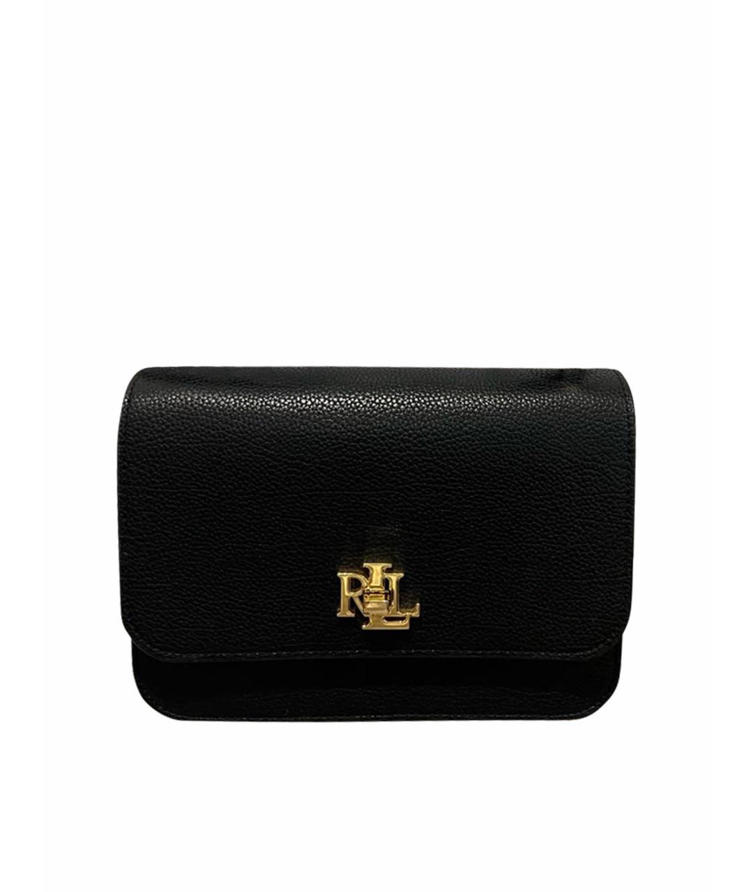 RALPH LAUREN COLLECTION Черная кожаная сумка через плечо, фото 1