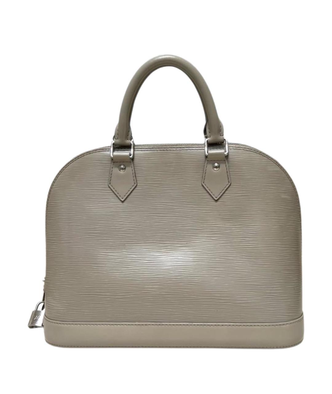 LOUIS VUITTON Серая кожаная сумка с короткими ручками, фото 1