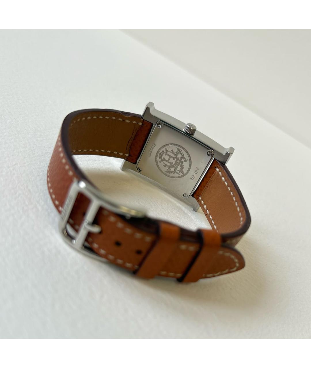 HERMES Коричневые стальные часы, фото 6