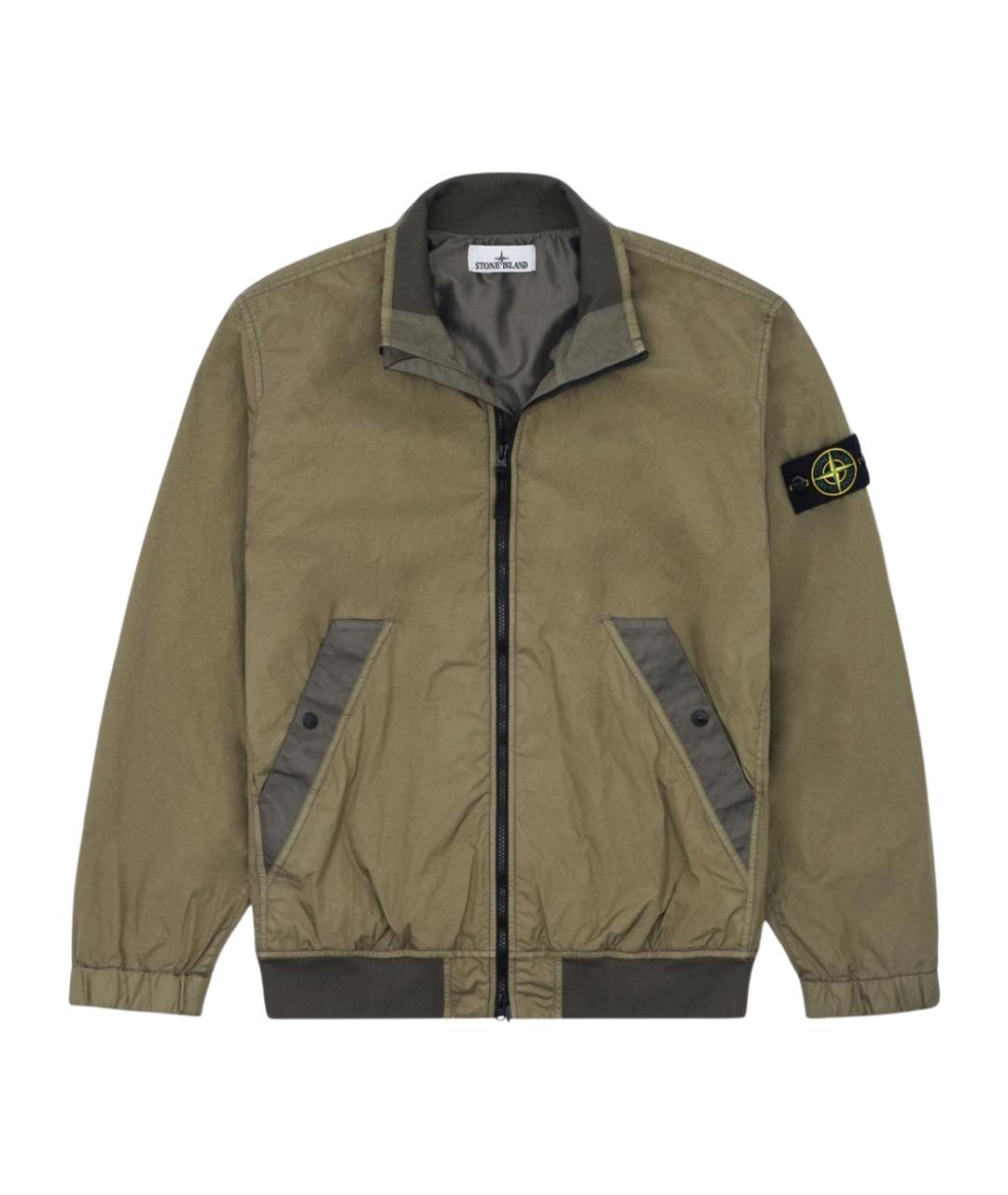 STONE ISLAND Хаки полиамидовая куртка, фото 1