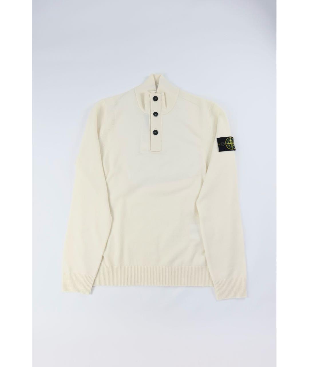 STONE ISLAND Белый шерстяной джемпер / свитер, фото 6