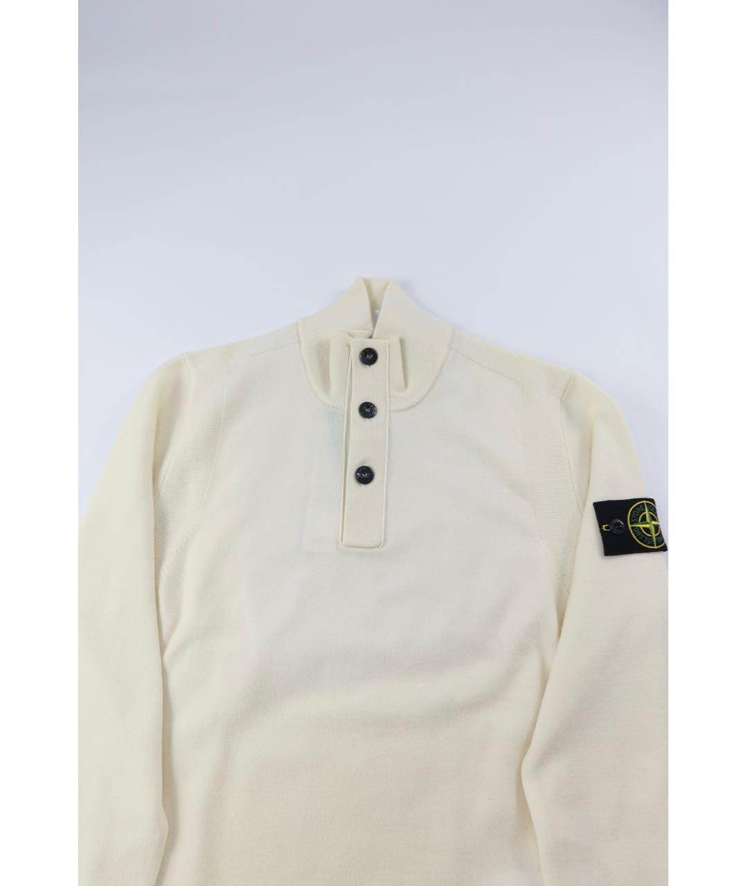 STONE ISLAND Белый шерстяной джемпер / свитер, фото 4