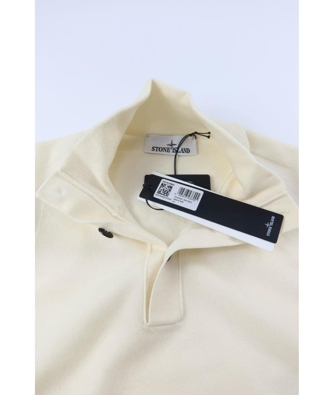 STONE ISLAND Белый шерстяной джемпер / свитер, фото 5