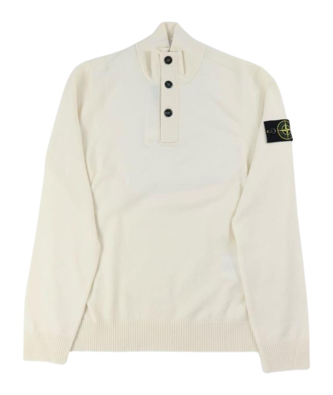 STONE ISLAND Белый шерстяной джемпер / свитер, фото 1