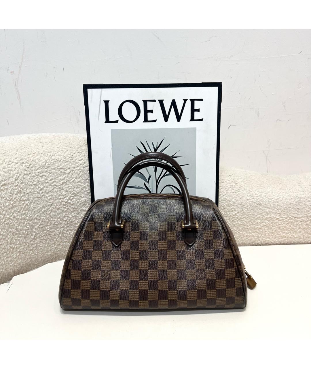 LOUIS VUITTON Коричневая сумка с короткими ручками, фото 4
