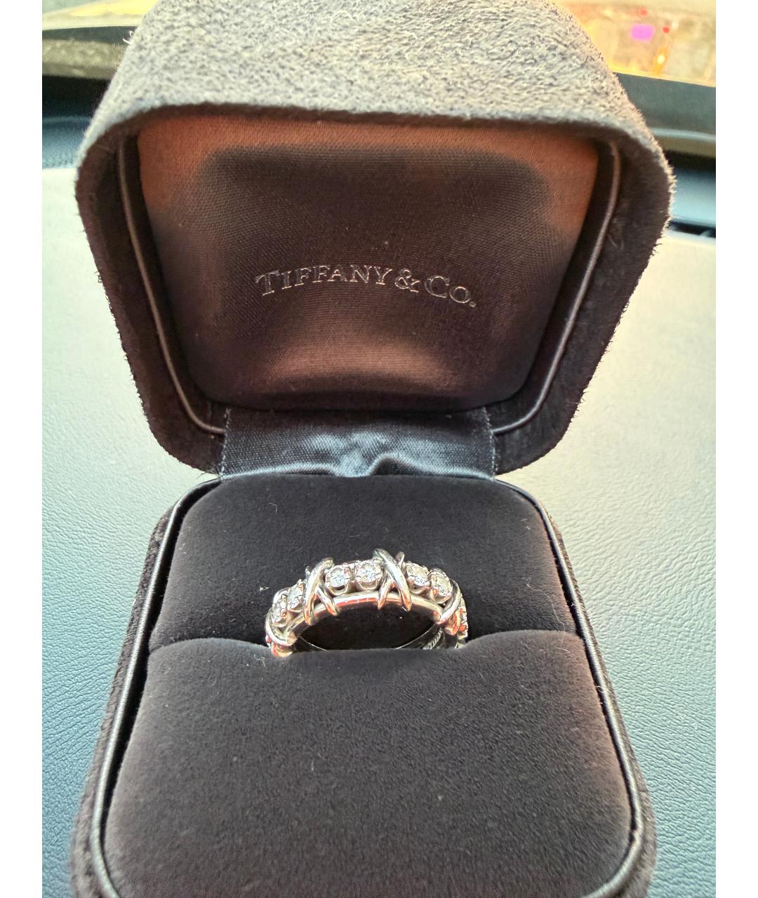 TIFFANY&CO Белое платиновое кольцо, фото 2