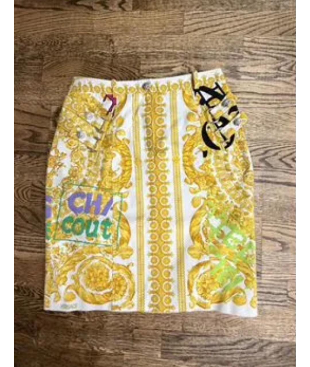 VERSACE Мульти юбка миди, фото 5