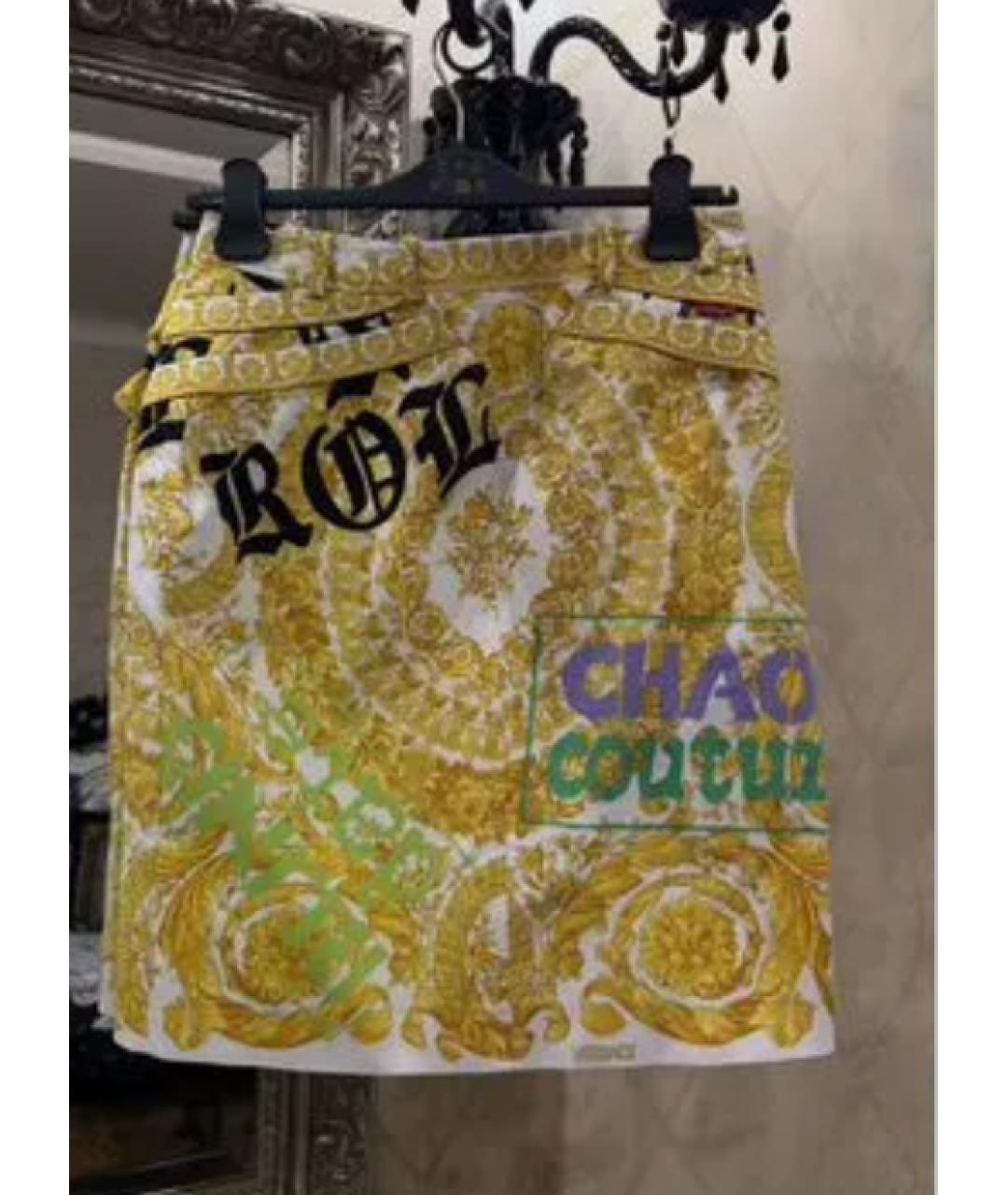 VERSACE Мульти юбка миди, фото 2