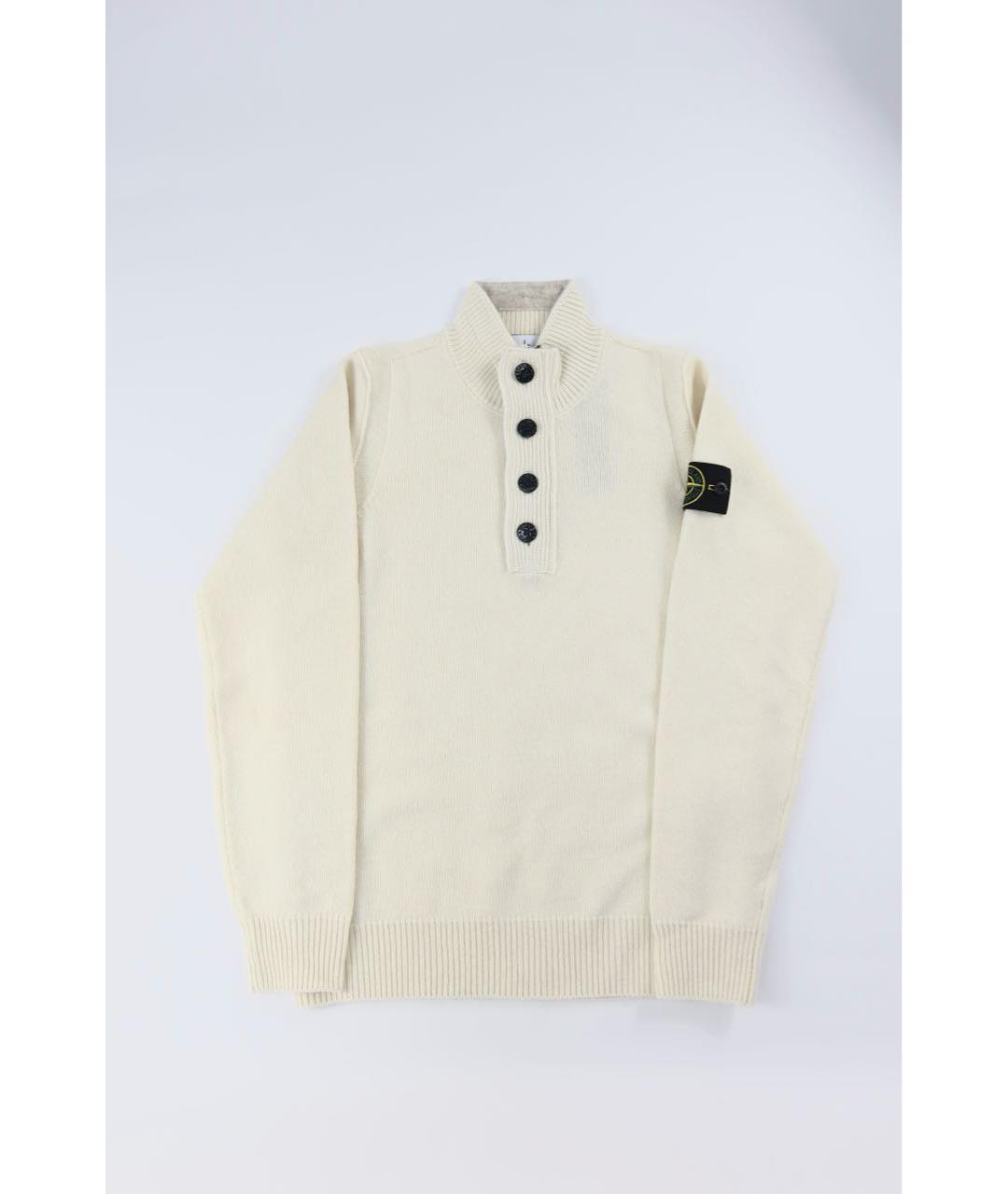 STONE ISLAND Белый шерстяной джемпер / свитер, фото 8
