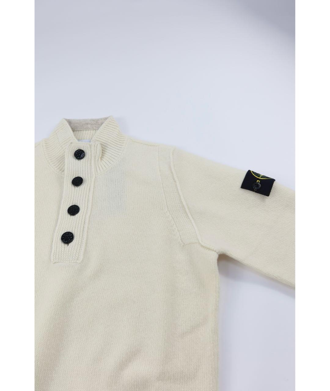 STONE ISLAND Белый шерстяной джемпер / свитер, фото 4