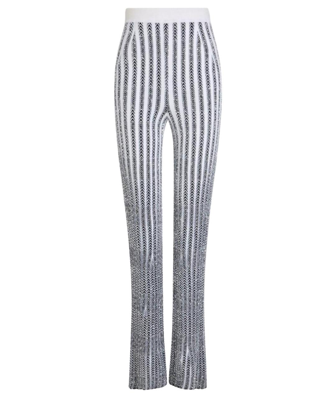 MISSONI Серебряные вискозные брюки узкие, фото 1