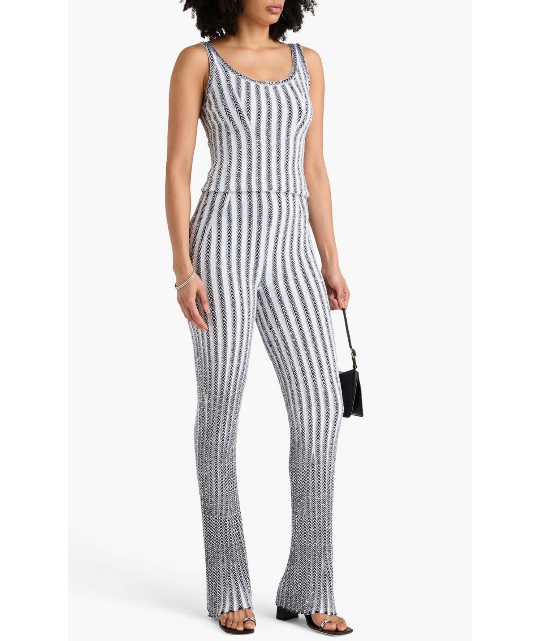 MISSONI Серебряные вискозные брюки узкие, фото 2