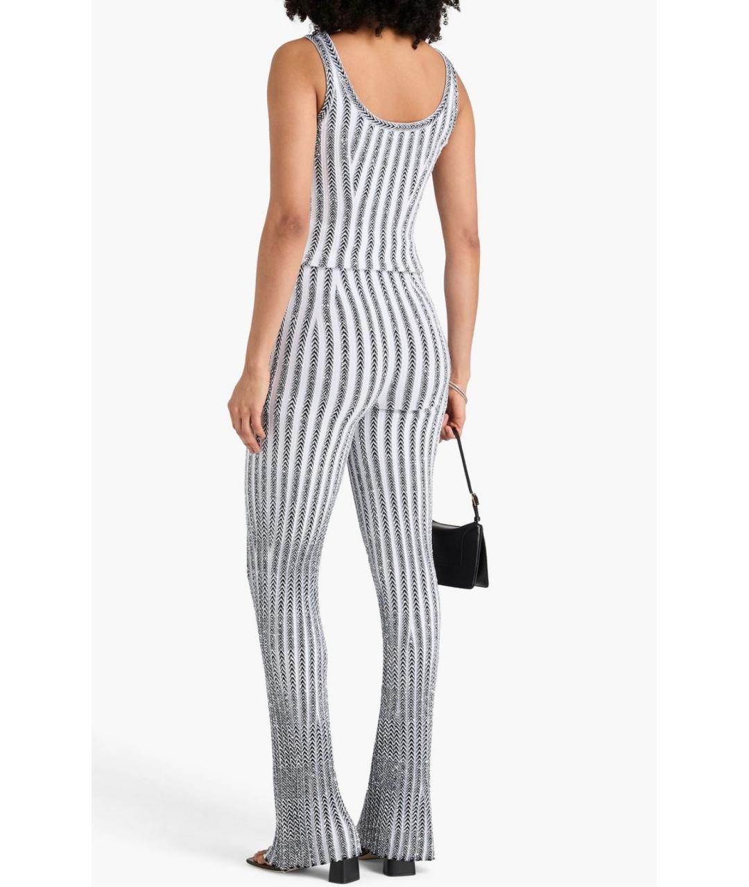 MISSONI Серебряные вискозные брюки узкие, фото 3