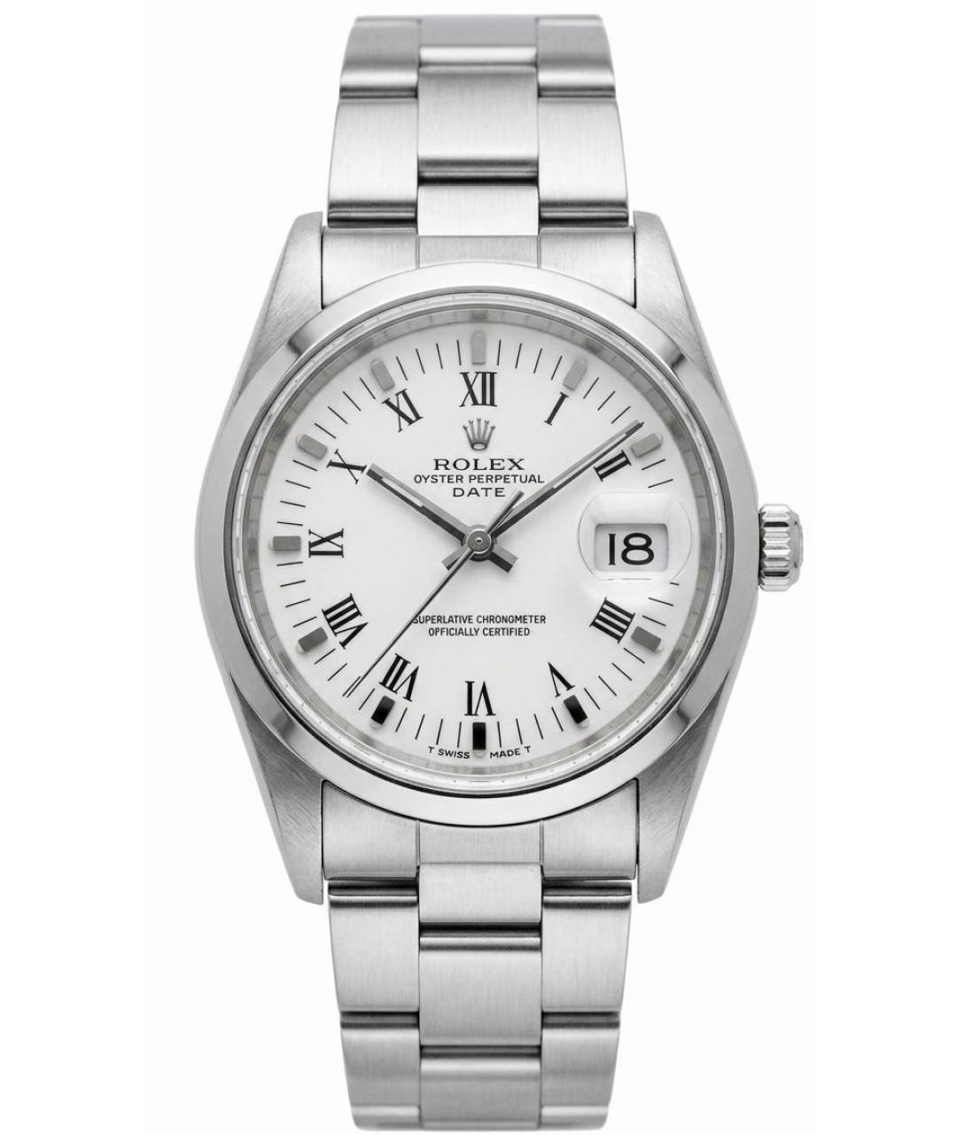 ROLEX Белые металлические часы, фото 7