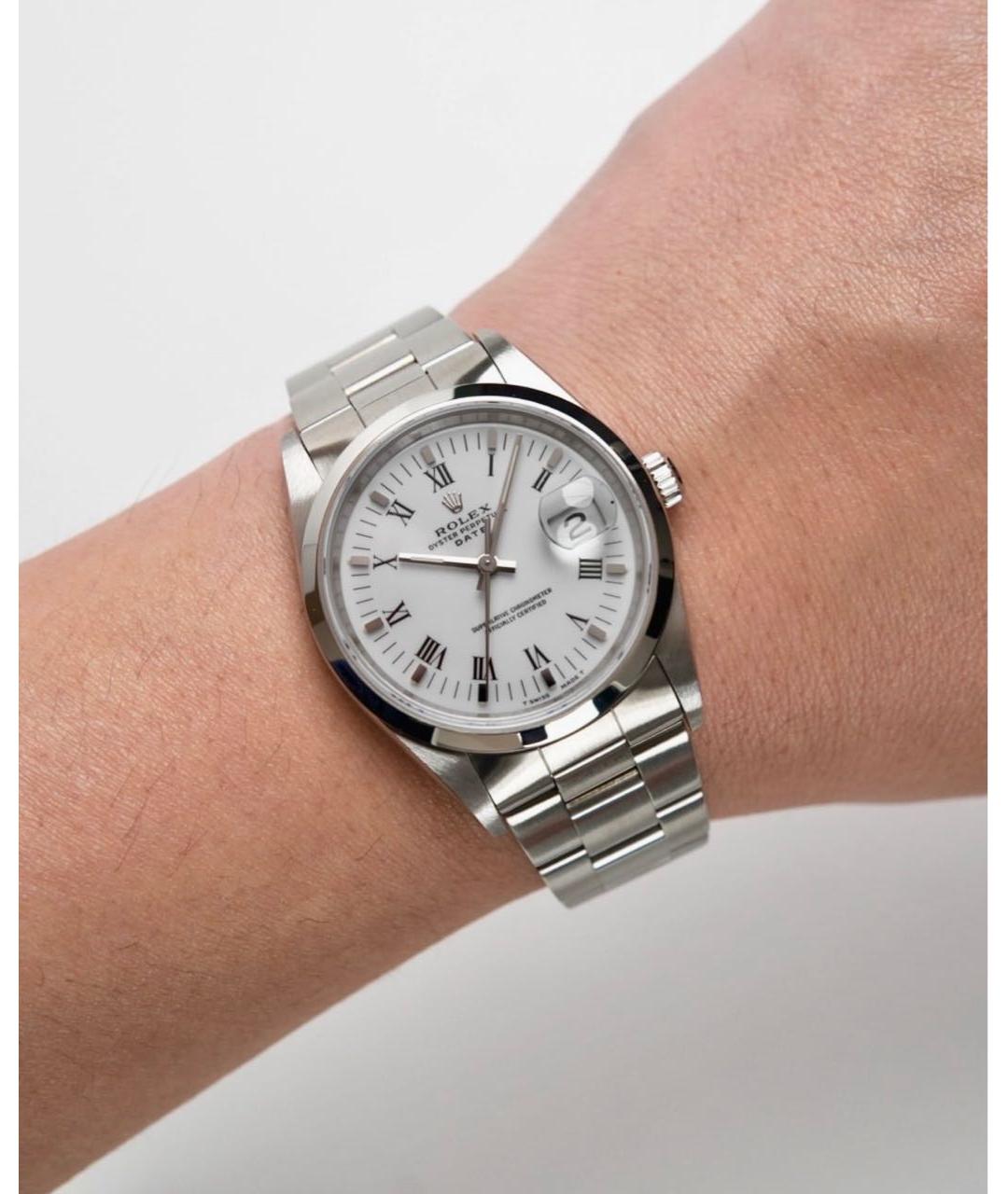 ROLEX Белые металлические часы, фото 2