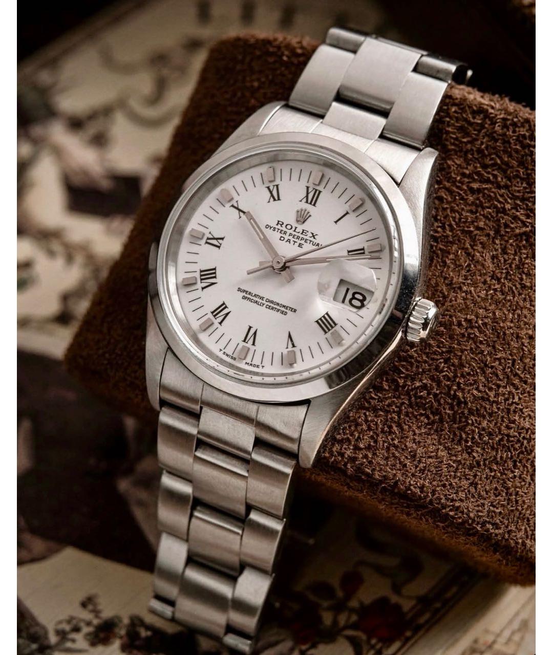 ROLEX Белые металлические часы, фото 3