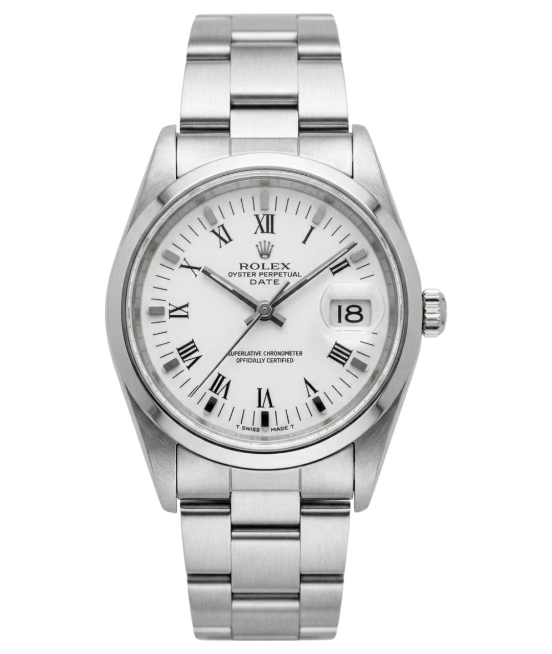 ROLEX Белые металлические часы, фото 1