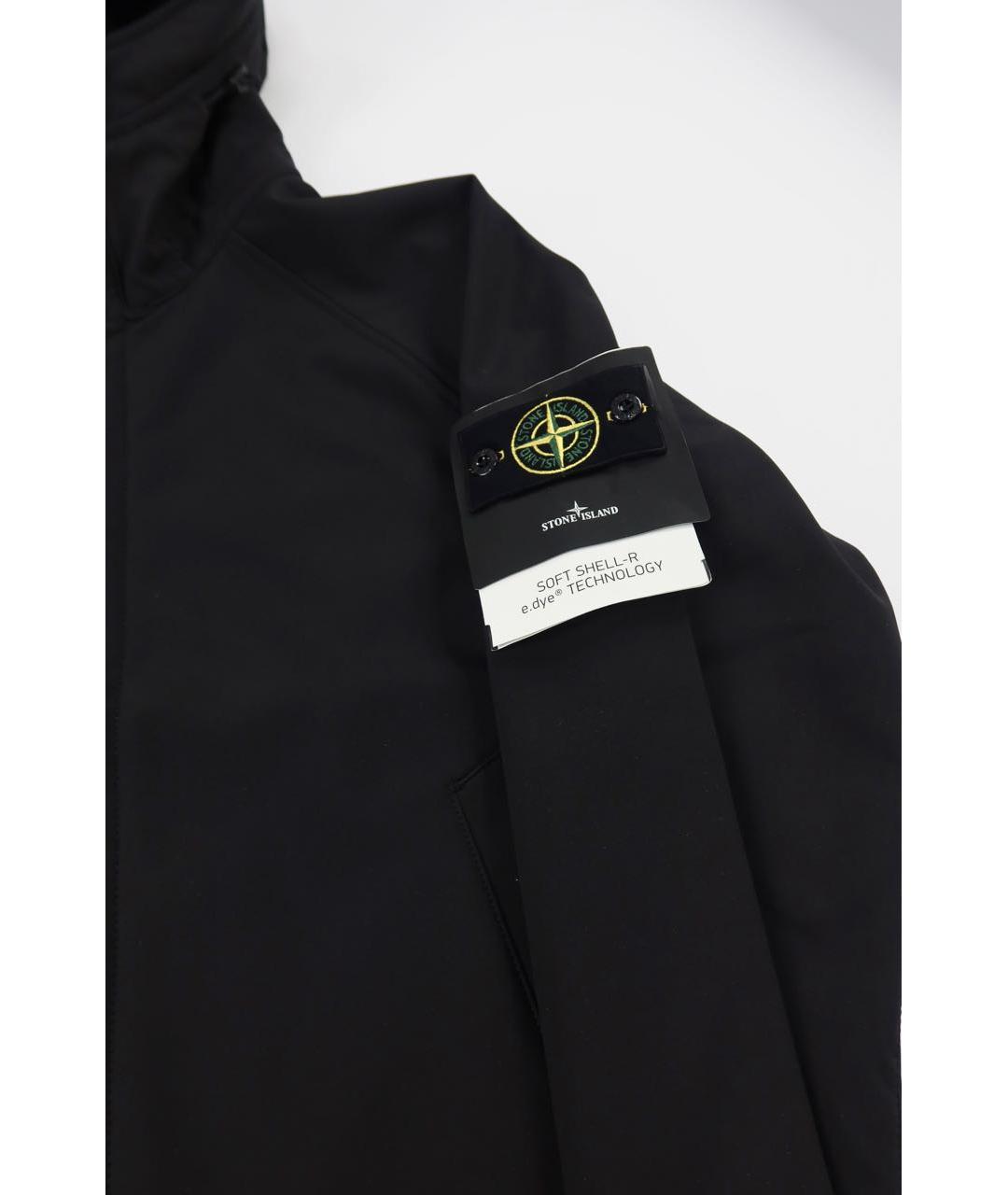 STONE ISLAND Черная полиамидовая куртка, фото 2