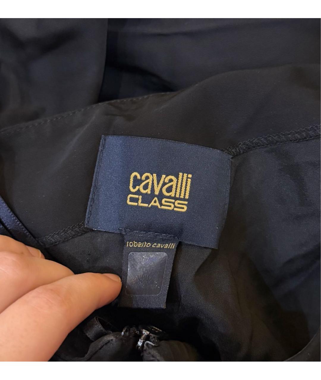 CAVALLI CLASS Черное вискозное вечернее платье, фото 3