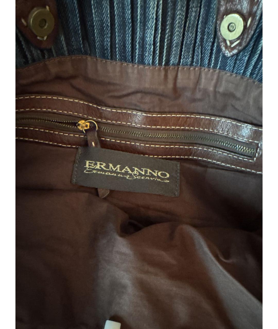 ERMANNO SCERVINO Коричневая сумка с короткими ручками, фото 4