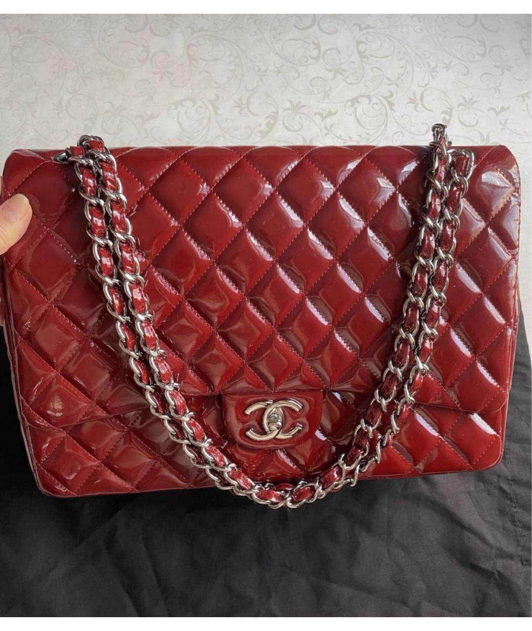 CHANEL Красная кожаная сумка через плечо, фото 6