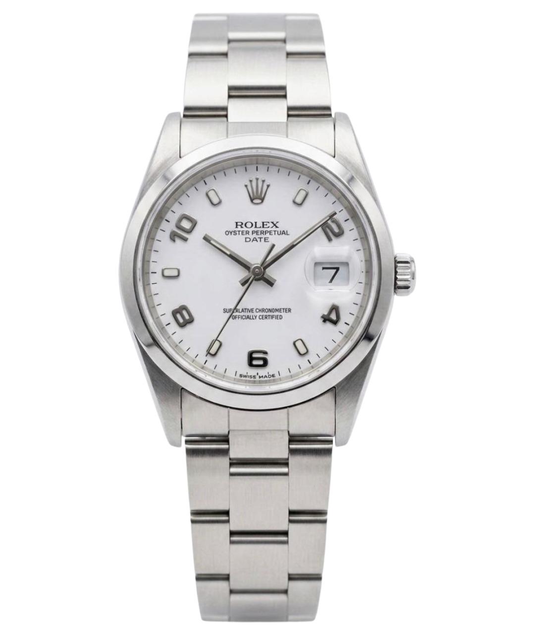 ROLEX Белые металлические часы, фото 1