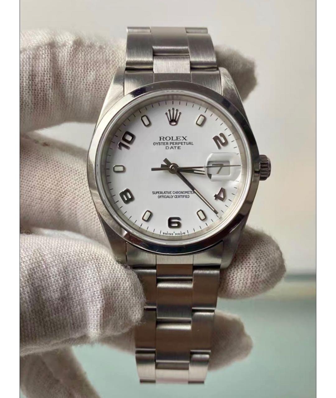 ROLEX Белые металлические часы, фото 3