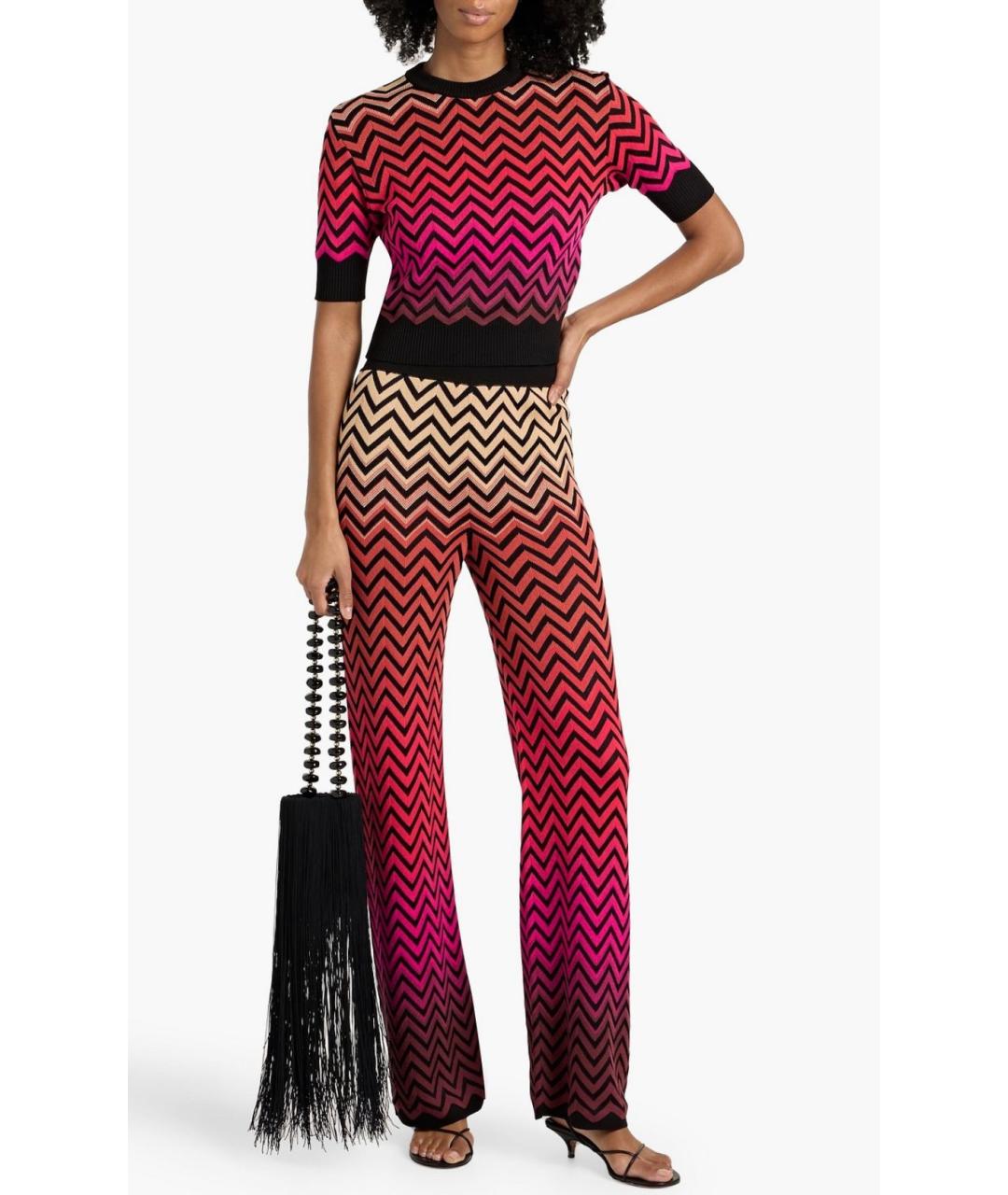 MISSONI Фуксия хлопковые прямые брюки, фото 2