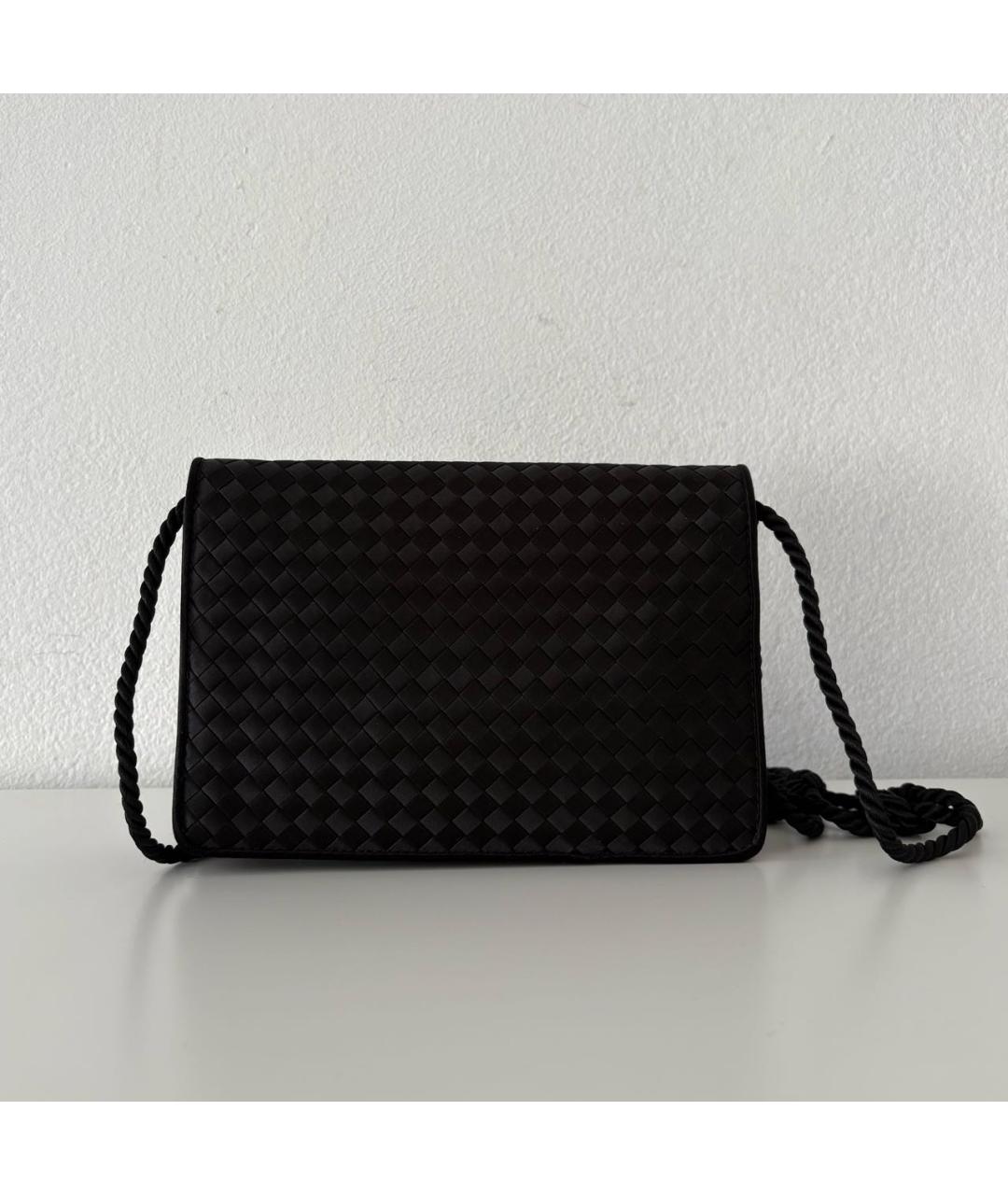 BOTTEGA VENETA Черная кожаная сумка через плечо, фото 3