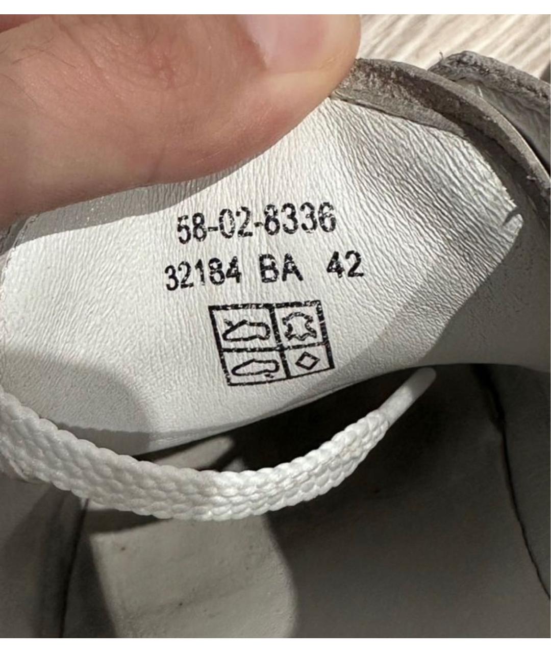 BALMAIN Белые низкие кроссовки / кеды из искусственной кожи, фото 5