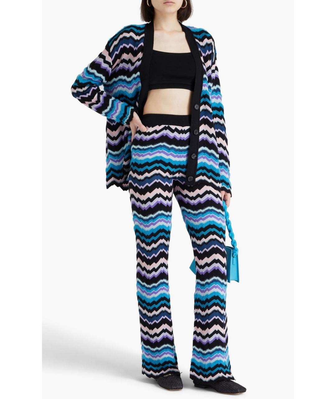 MISSONI Синие вискозные прямые брюки, фото 2