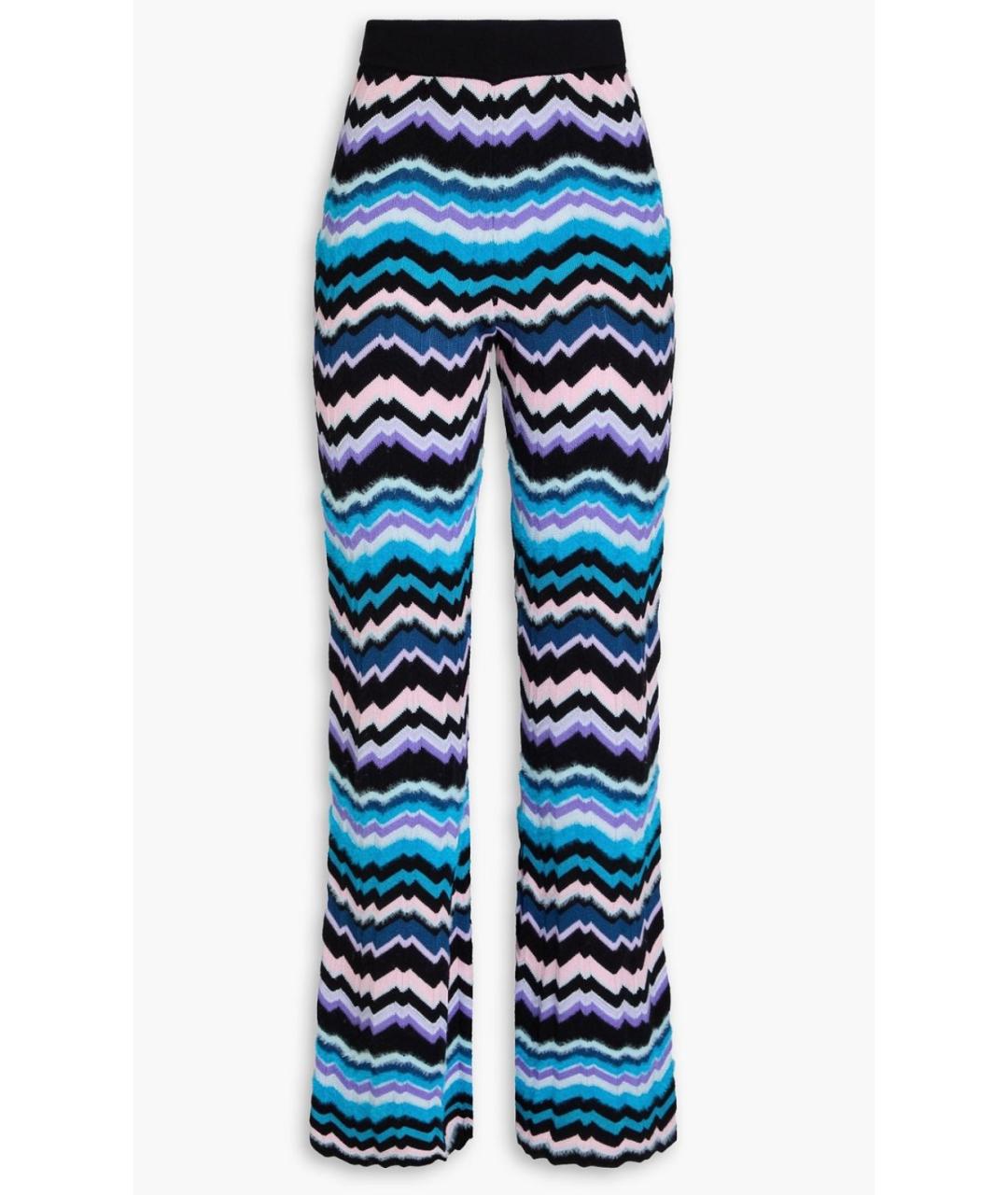MISSONI Синие вискозные прямые брюки, фото 4