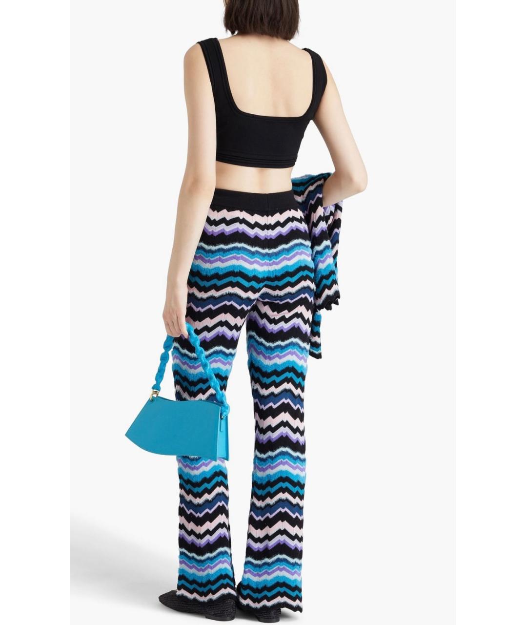MISSONI Синие вискозные прямые брюки, фото 3