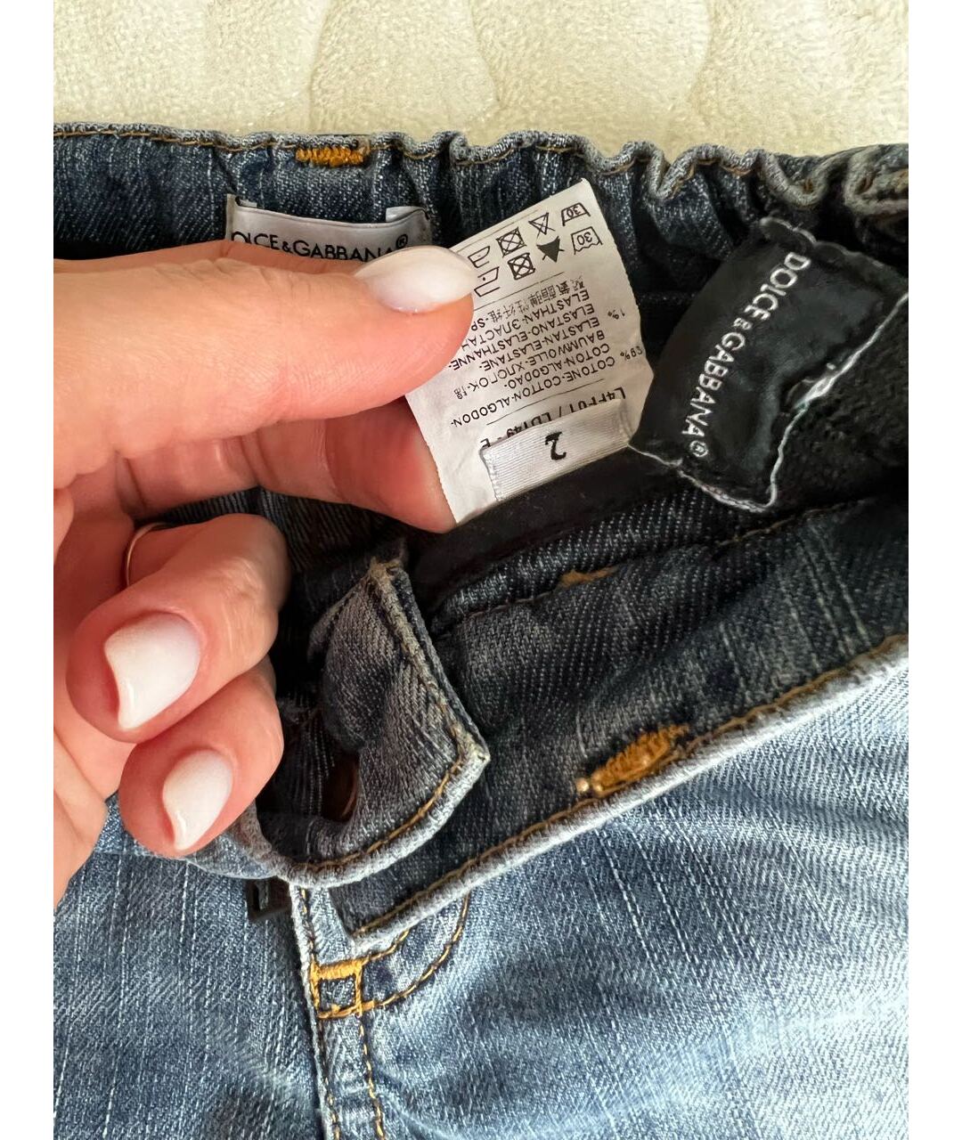 DOLCE&GABBANA Голубые детские джинсы, фото 3