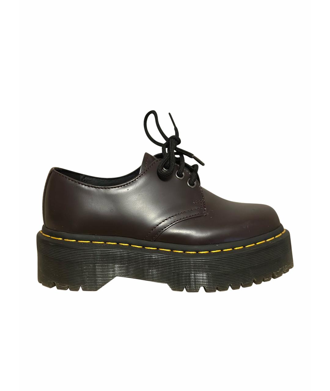 DR. MARTENS Бордовые кожаные ботинки, фото 1