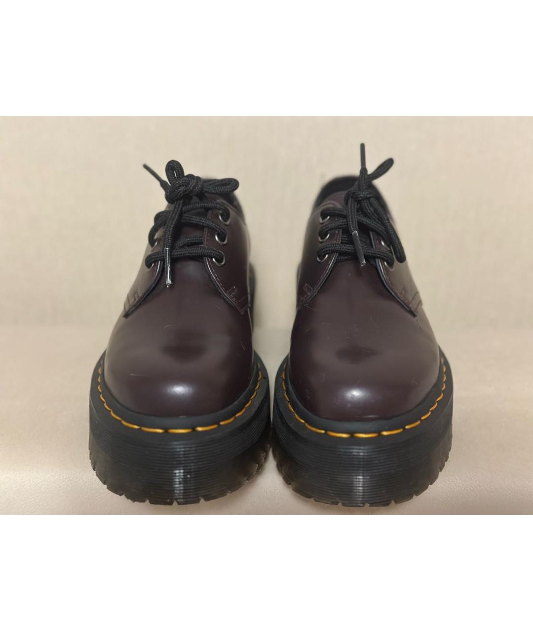 DR. MARTENS Бордовые кожаные ботинки, фото 2