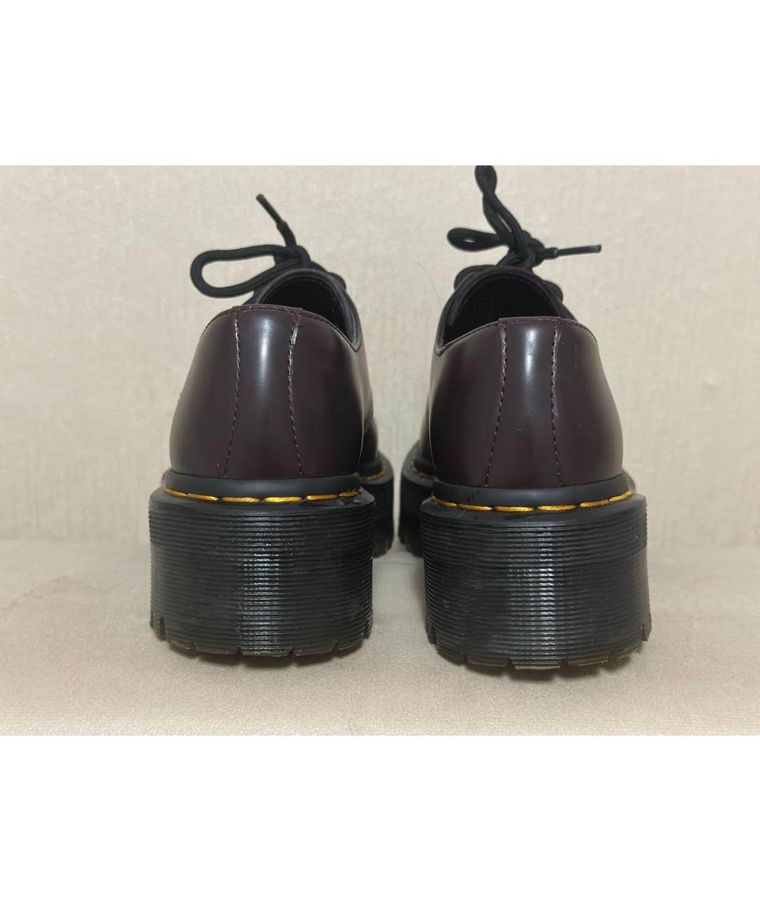 DR. MARTENS Бордовые кожаные ботинки, фото 4