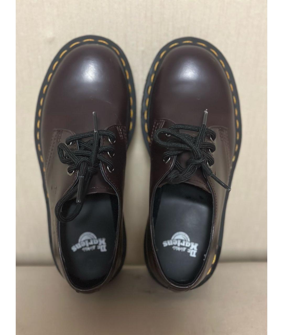 DR. MARTENS Бордовые кожаные ботинки, фото 3