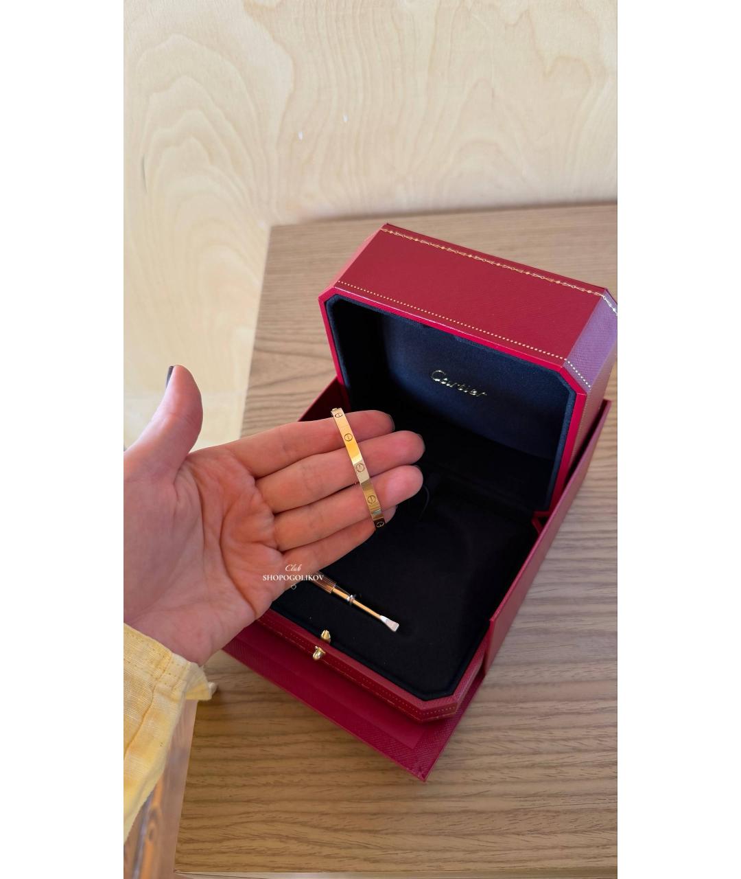 CARTIER Розовый браслет из розового золота, фото 4